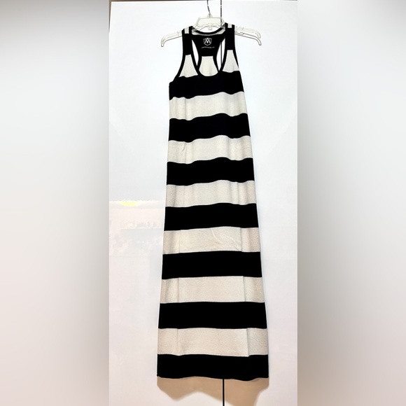 SOLD! N/A! |New~ Club Monaco~100% CASHMERE Rare~DRESS ~Black & White Stripe~ S-M - Picture 3 of 6